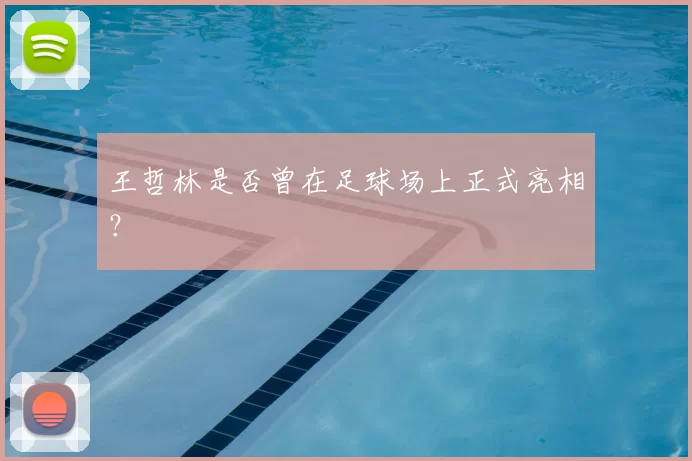王哲林是否曾在足球场上正式亮相？