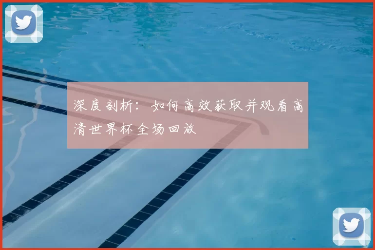 深度剖析:如何高效获取并观看高清世界杯全场回放