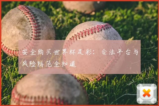 安全购买世界杯足彩:合法平台与风险防范全知道